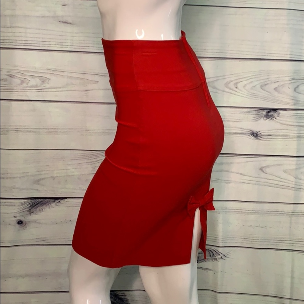 Extra Stretchy lipstick sexy RED fitted bottoms M